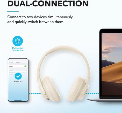 Soundcore Audífonos Inalámbricos Diadema Q20i, Cancelación de Ruido Activa Híbrida, Bluetooth, 40H ANC, Alta Resolución, Big Bass, App, Transparencia, Viajes