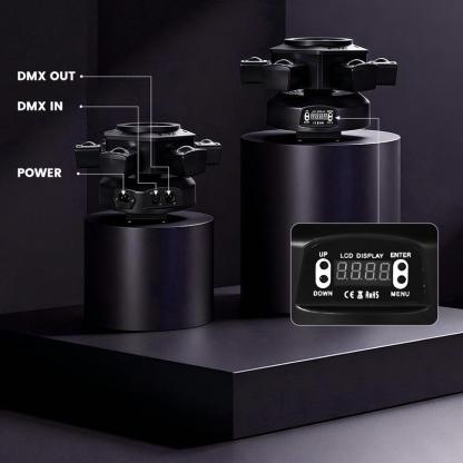 🎙️ Luz de Escenario y DJ Ideal para Fiestas — Foco de Rayos RGBW 6 en 1 de 6 Brazos, con Control DMX-512 y por Sonido | 3 Años de Garantía