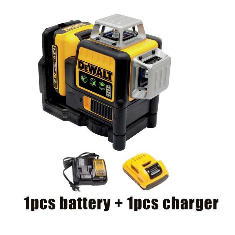 Nivel láser de 12 líneas, indicador verde para exteriores, resistente al agua, herramienta de alta precisión, ajuste vertical de 360°, batería de 12 V.
