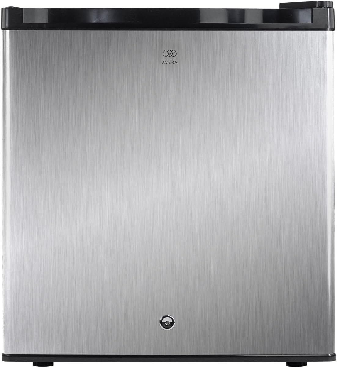 AVERA Frigobar 45L con Llave | Mini Refrigerador con Congelador, Puerta Reversible y Control de Temperatura 0°C-10°C | Ideal para Oficina, Cuarto o Minibar | FB46L