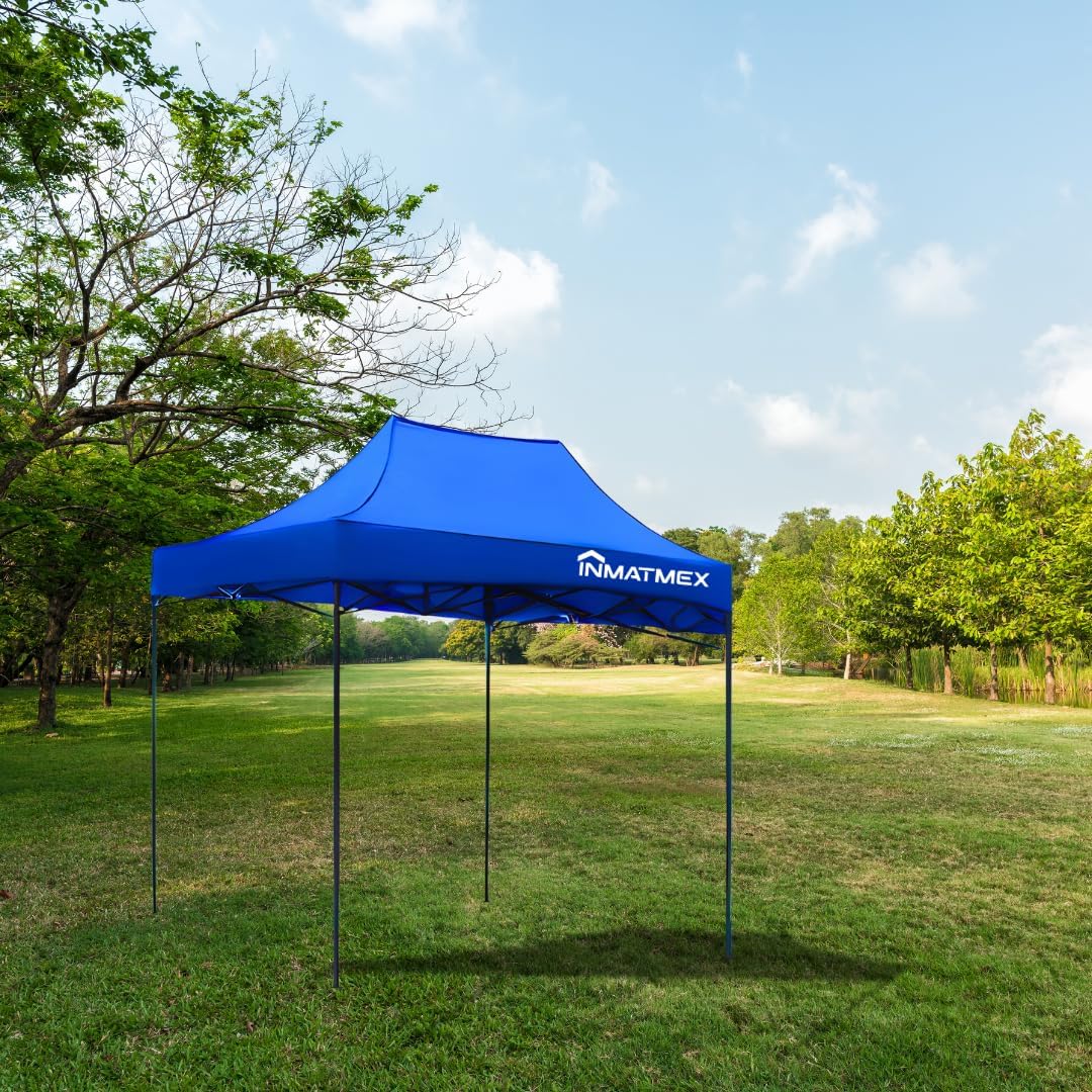 INMATMEX Toldo Carpa 2x3 Impermeable Plegable con Armazón Color Azul, Paredes, Carpa Plegable para Exteriores, Lona Plegable de Acero, Lona Impermeable para Jardín Casa Exterior Facil Armado