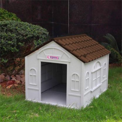 Casa Térmica para Perro Raza Grande | Incluye Puerta Metálica | 99 x 84 x 82 cm | Impermeable con Ventilación | Material Resistente al Exterior.