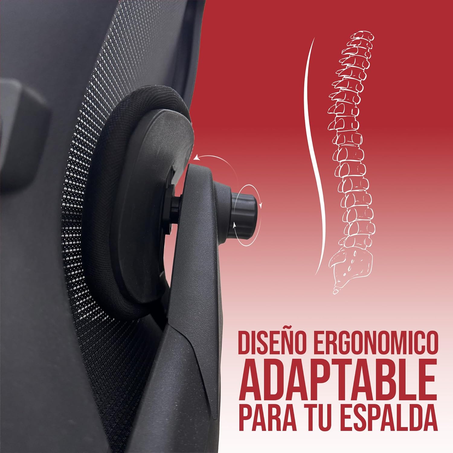 ERGOZEN Silla de Oficina Ergonómica Ejecutiva. Silla Escritorio con Cabecera y Soporte Lumbar Ajustable, Silla ergonomica de Escritorio con Respaldo de Malla y reposabrazos Ajustable.