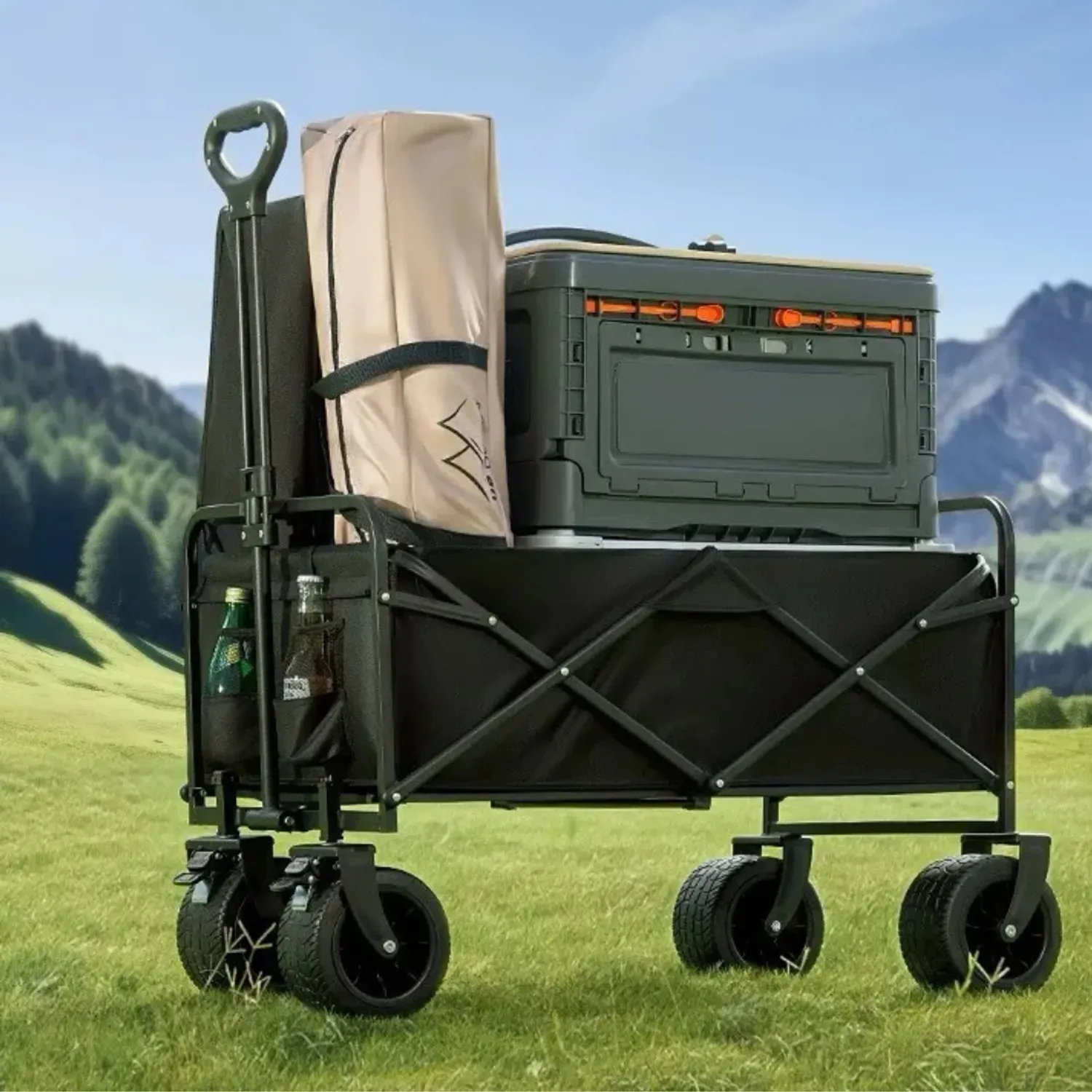 Carro Plegable Para Camping Grande 83cm Maxi 150kg Colores