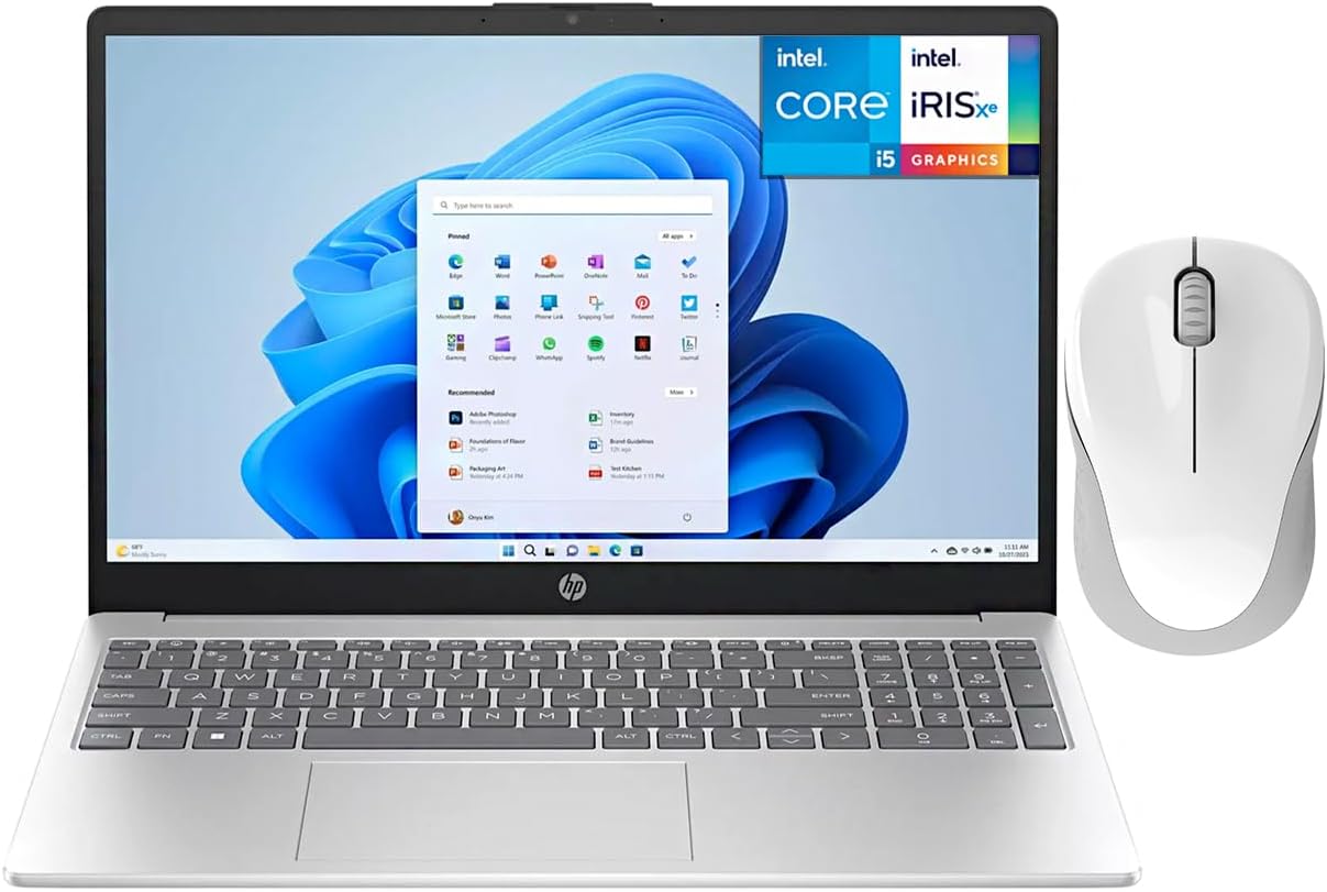 HP Laptop 15 Intel Core i5 1235U 16GB RAM 256GB SSD 15.6" Windows 11 Home Teclado en Ingles + Mouse DXT