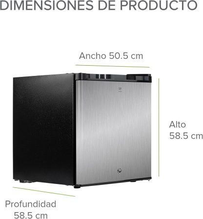 AVERA Frigobar 45L con Llave | Mini Refrigerador con Congelador, Puerta Reversible y Control de Temperatura 0°C-10°C | Ideal para Oficina, Cuarto o Minibar | FB46L