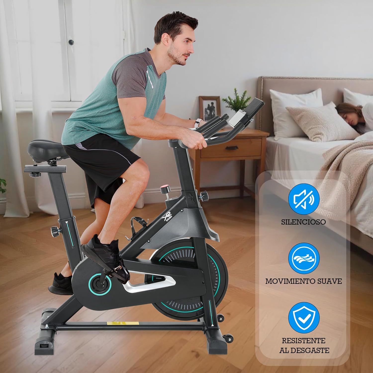 Bicicleta Spinning Kronos: Entrenamiento Intensivo con Tecnología Avanzada, Ajustes Personalizados y Monitoreo Completo para una Experiencia de Fitness Inigualable
