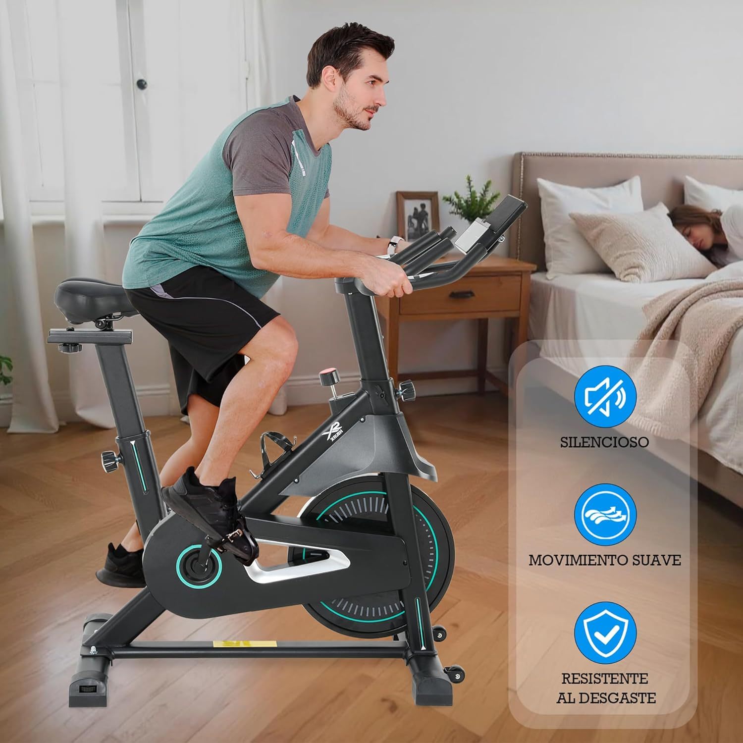Bicicleta Spinning Kronos: Entrenamiento Intensivo con Tecnología Avanzada, Ajustes Personalizados y Monitoreo Completo para una Experiencia de Fitness Inigualable