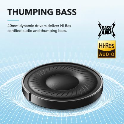 Soundcore Audífonos Inalámbricos Diadema Q20i, Cancelación de Ruido Activa Híbrida, Bluetooth, 40H ANC, Alta Resolución, Big Bass, App, Transparencia, Viajes