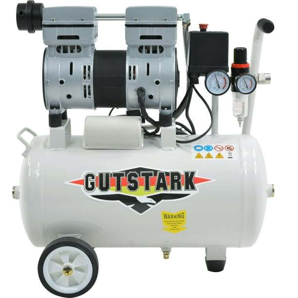 Compresor Dental Aire 1 HP 25 L Gutstark Home Silencioso 127v 2 Pistones 116 Psi Libre Aceite