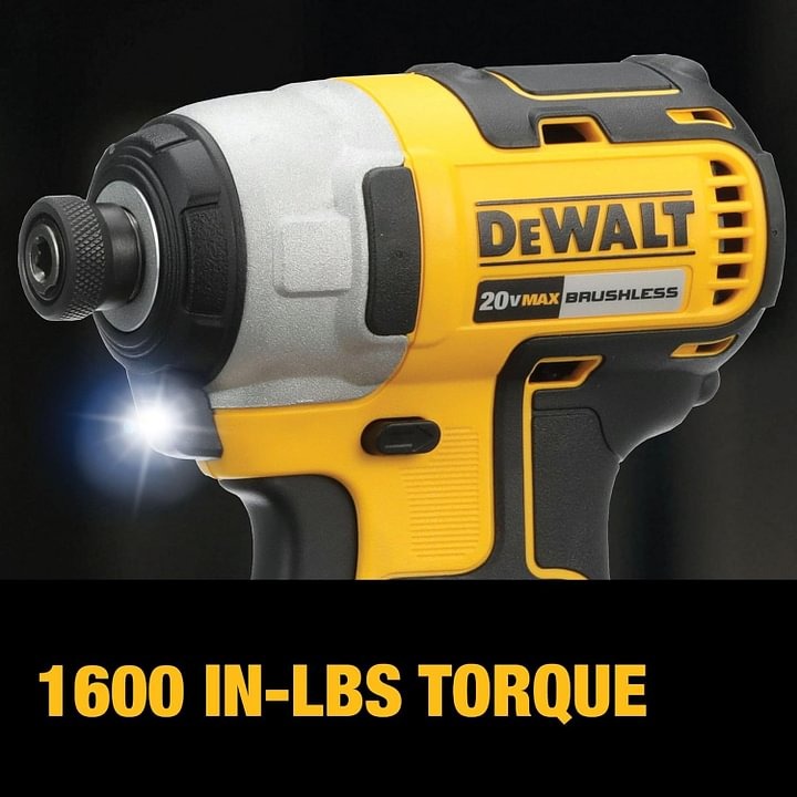 DEWALT - Taladro inalámbrico de 20 V MAX, driver de impacto, kit combinado de herramientas eléctricas de 2 herramientas, juego de herramientas eléctricas sin escobillas con 2 baterías y cargador