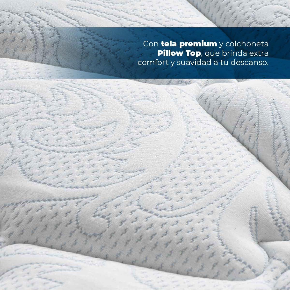 Spring Air Pack Colchón COTA Matrimonial Más 2 Almohadas y Cubre Colchon, Juego De Sabanas | Tecnología Performance | Confort y Soporte Ortopédico | Colchon Confort Medio