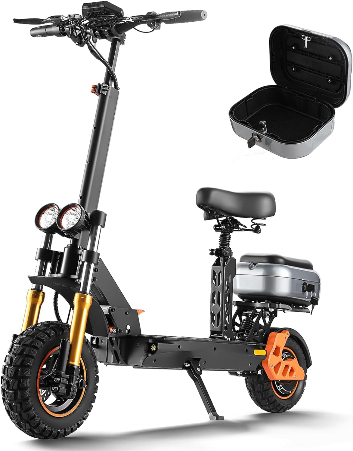 HONEYWHALE H3 Scooter Eléctrico Plegable para Adultos, Patin Electrico con Motor 1000W, Velocidad Máxima 55 km/h, Batería 15AH-Autonomía 60 km, Asiento del Maletero
