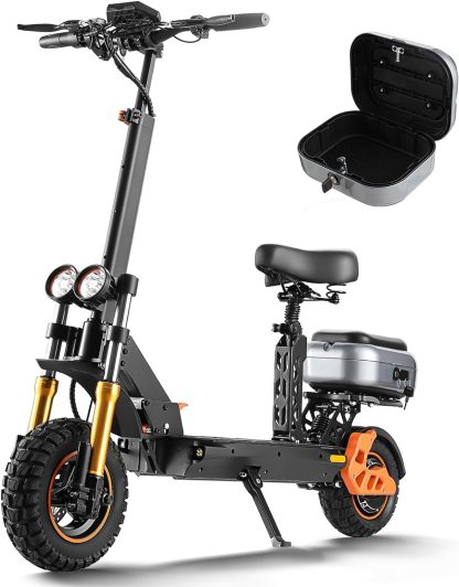 HONEYWHALE H3 Scooter Eléctrico Plegable para Adultos, Patin Electrico con Motor 1000W, Velocidad Máxima 55 km/h, Batería 15AH-Autonomía 60 km, Asiento del Maletero