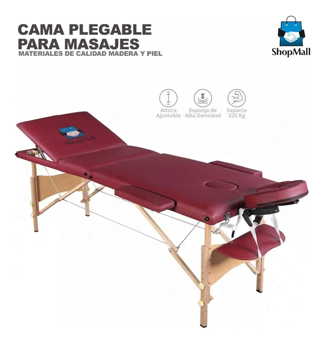 Cama De Masaje Portatil Plegable Uso Rudo Profesional Spa