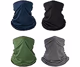 DQST Bandanas Deportivas 4 Packs para Hombre y Mujer. Protección contra El Viento y Los Rayos UV, Sedoso y Elástico, Adecuado para Deportes, Carrera, Ciclismo, Motocicleta, Montañismo, Esquí, etc.