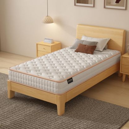 MOCOERL Colchón Individual de Espuma Viscoelástica, Alta Elasticidad, Ultra Transpirable, El Colchón se Puede Utilizar por Ambos Lados.190 cm x 100 cm x 18cm