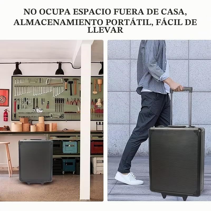 Arcwares Juego de herramientas de aluminio de 799 piezas, color plateado, juego de herramientas de mano para el hogar, con cinturón de herramientas, regalo en el día del padre (negro)