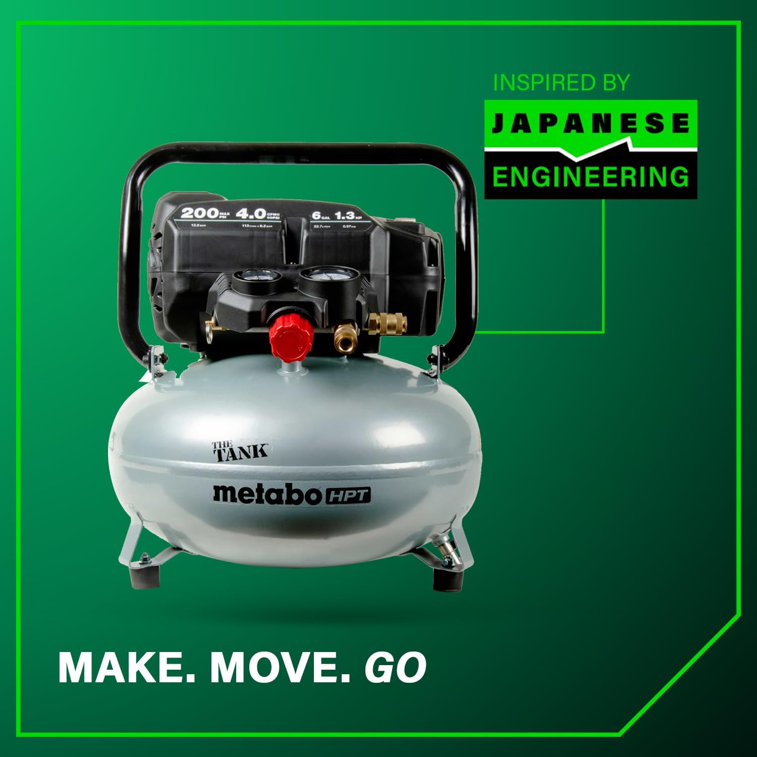 Metabo HPT Compresor de Aire | THE TANK | 200 PSI | 6 Galones | Ec914S