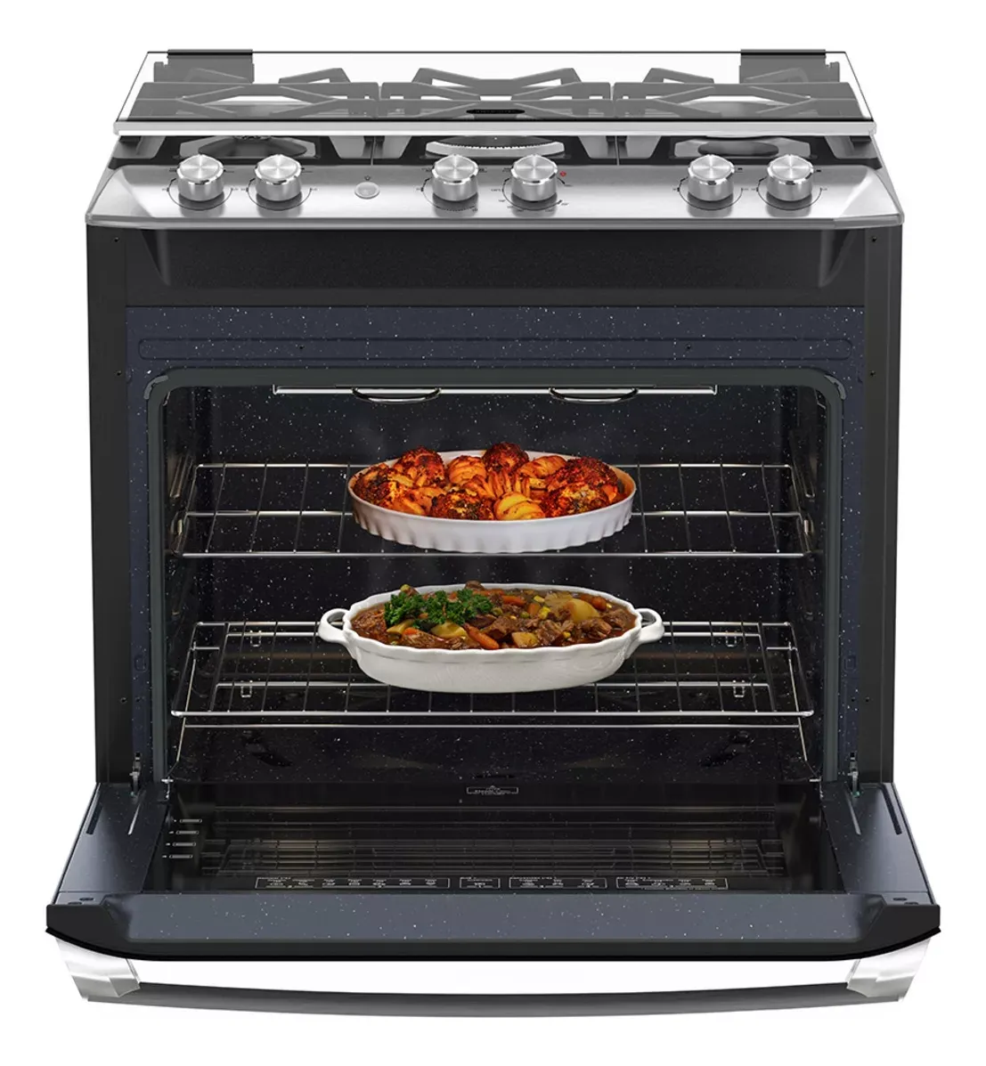 Estufa Empotre 80cm Inox Vidrio Negro Io Mabe Io8061getss0