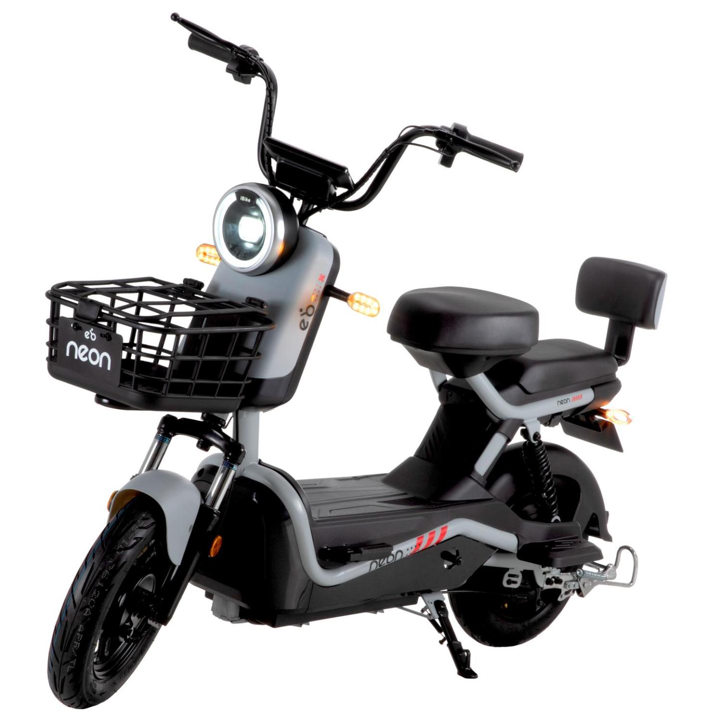 Bicicleta Eléctrica Motobici R14 Neon EX-1 Frenos de Tambor 350W 0-38 km/h 50km Acero verde