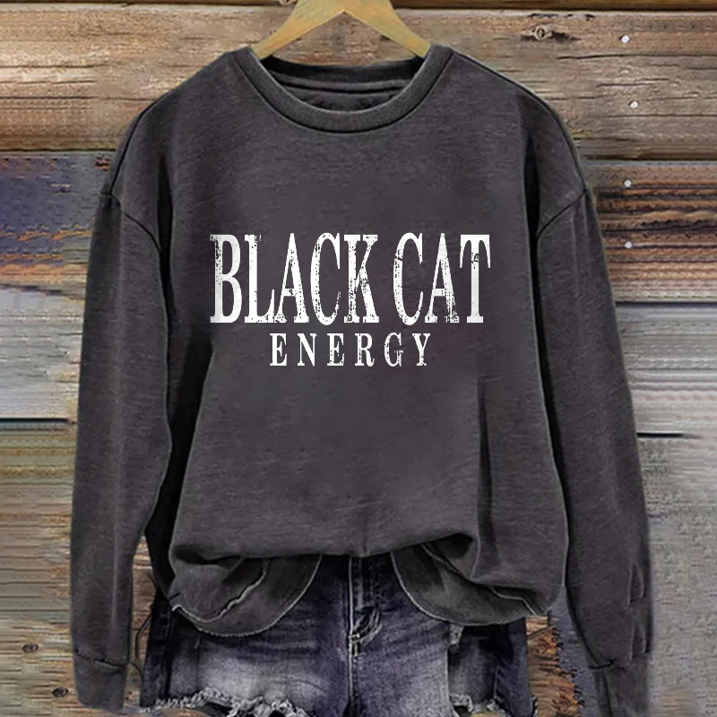 Black Cat Energy Sweatshirt