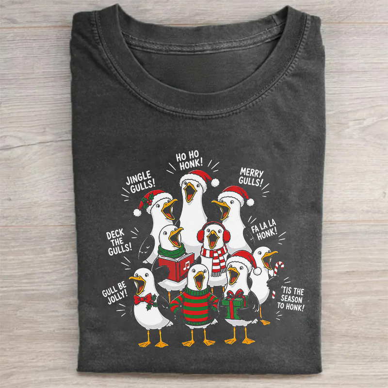 Funny Christmas Seagull T-shirt