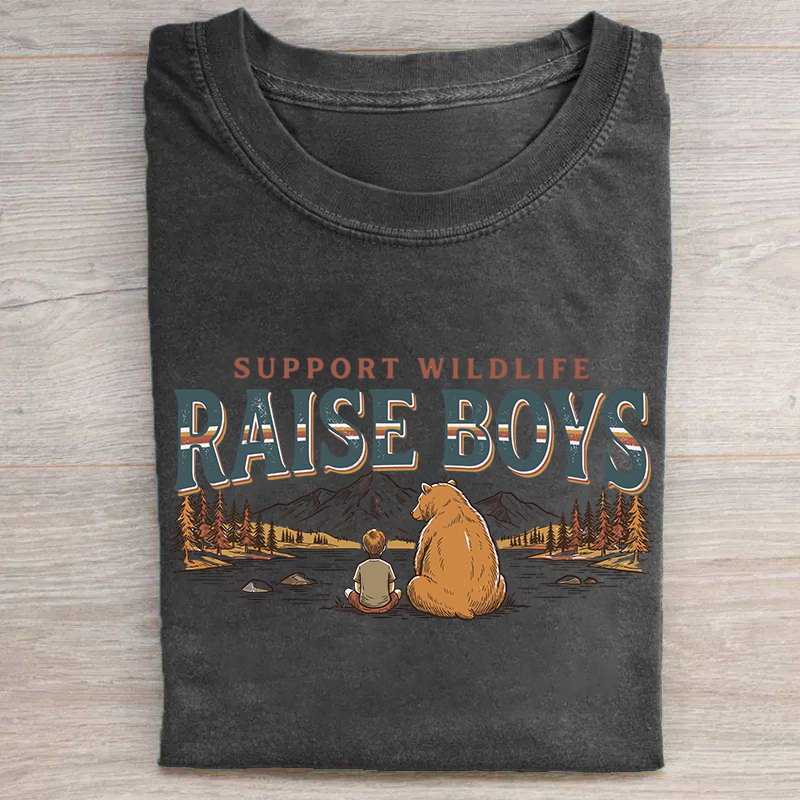 Support Wildlife Raise Boys T-shirt