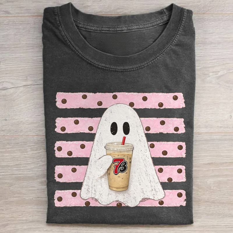 Halloween Coffee Ghost T-shirt