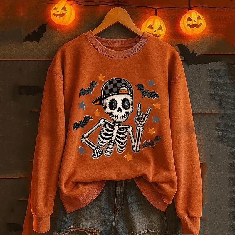 Boy Skeleton Halloween Sweatshirt