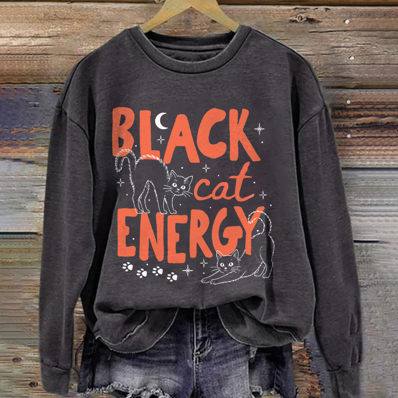 Black Cat Energy Sweatshirt