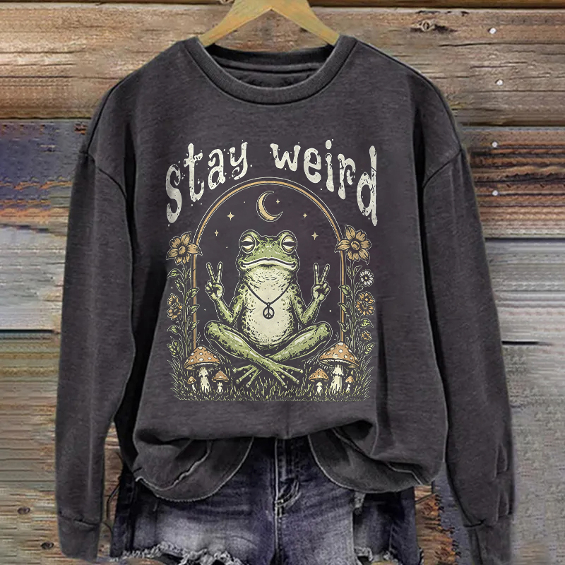 Stay Weird Peace Frog Sweatshirt