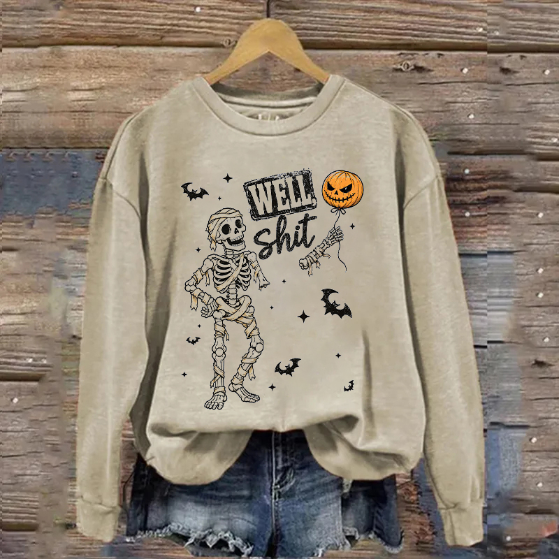 Funny Skeleton Lost Balloon Sweatshirt