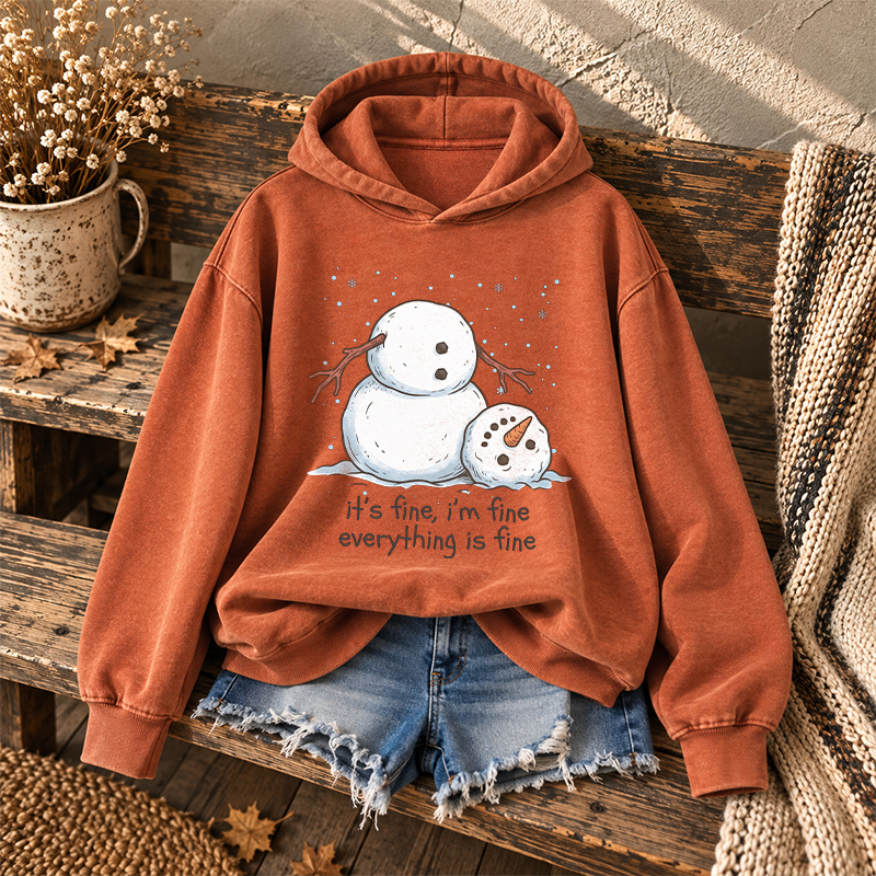 It's Fine I'm Fine Everything Is Fine Christmas Hoodie