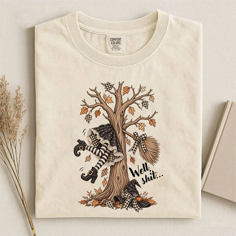 Well Shit Funny Witch Halloween T-shirt
