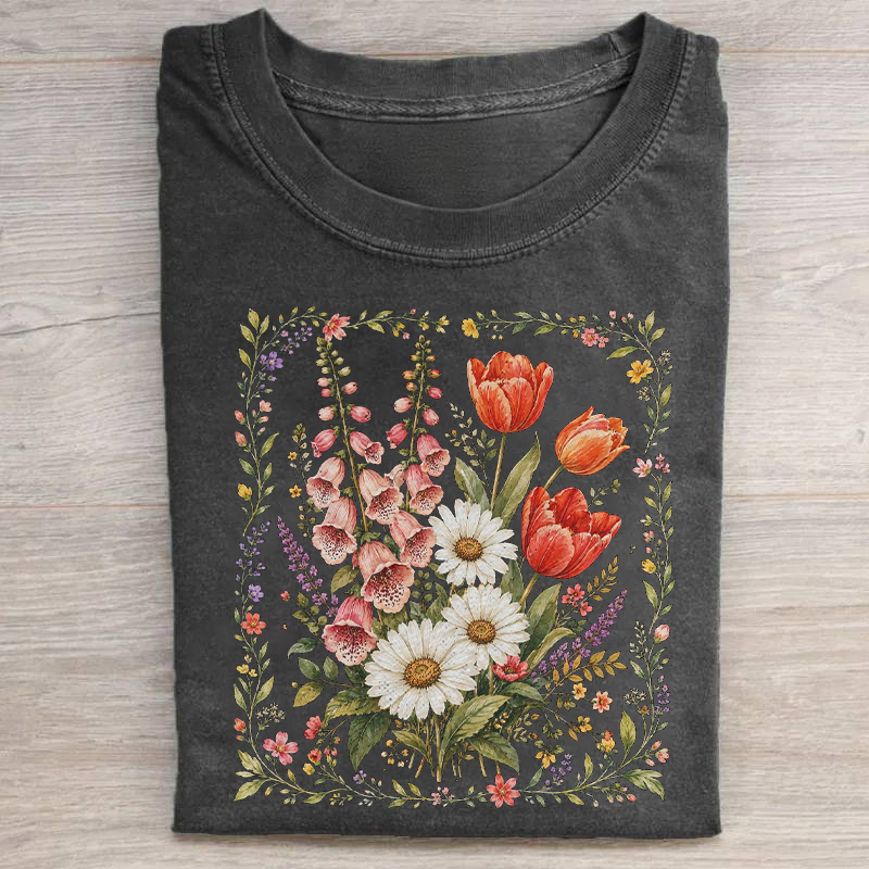Foxglove Daisy Tulip T-shirt