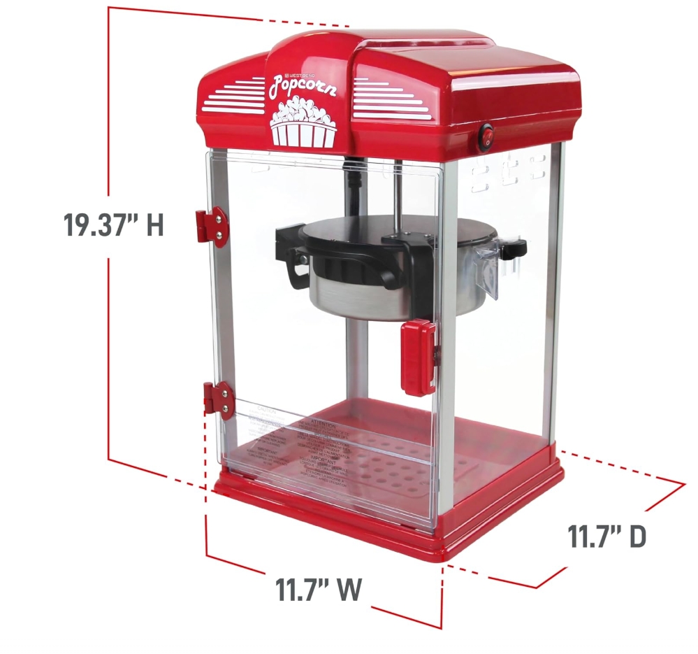 🎉𝗧𝗼𝗱𝗮𝘆'𝘀 𝗦𝗽𝗲𝗰𝗶𝗮𝗹𝘀💝✨Buy 2 get 30% off✨WestBend Theater Crazy 4-qt Popcorn Machine with Accessories