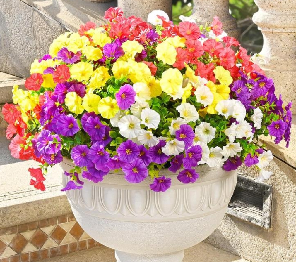 💝𝗧𝗼𝗱𝗮𝘆'𝘀 𝗦𝗽𝗲𝗰𝗶𝗮𝗹𝘀💝Buy 2 Get 2 Free💥Outdoor set of 2 artificial hanging plant baskets in summer