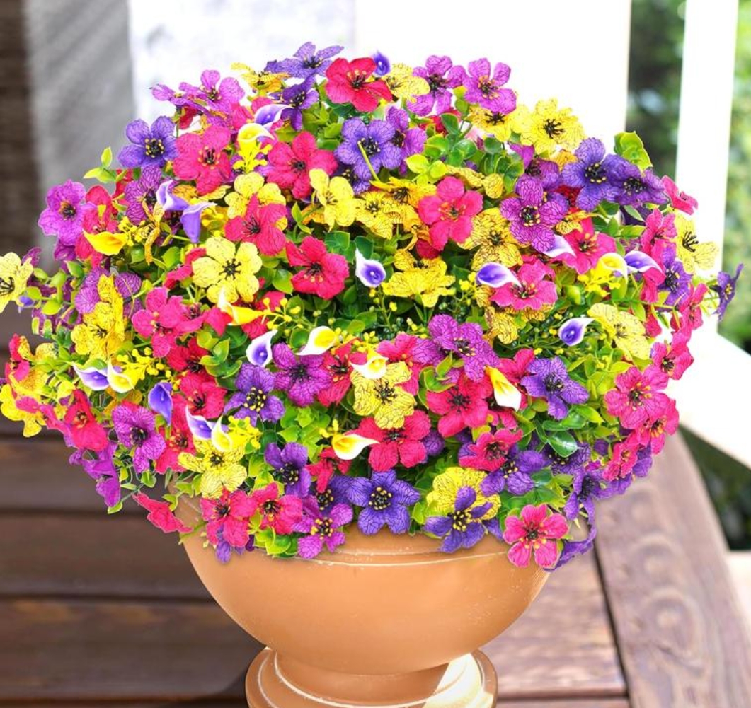 💝𝗧𝗼𝗱𝗮𝘆'𝘀 𝗦𝗽𝗲𝗰𝗶𝗮𝗹𝘀💝Buy 2 Get 2 Free💥Outdoor set of 2 artificial hanging plant baskets in summer