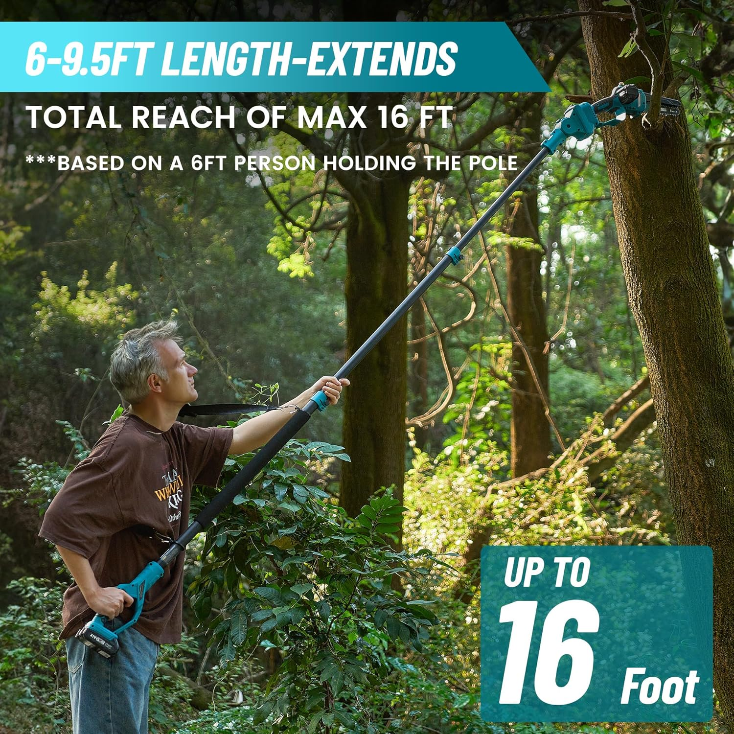 🔋2-in-1 Cordless Pole Saw and Mini Electric Saw✂️🪵 Buy 2 Get 4 Free