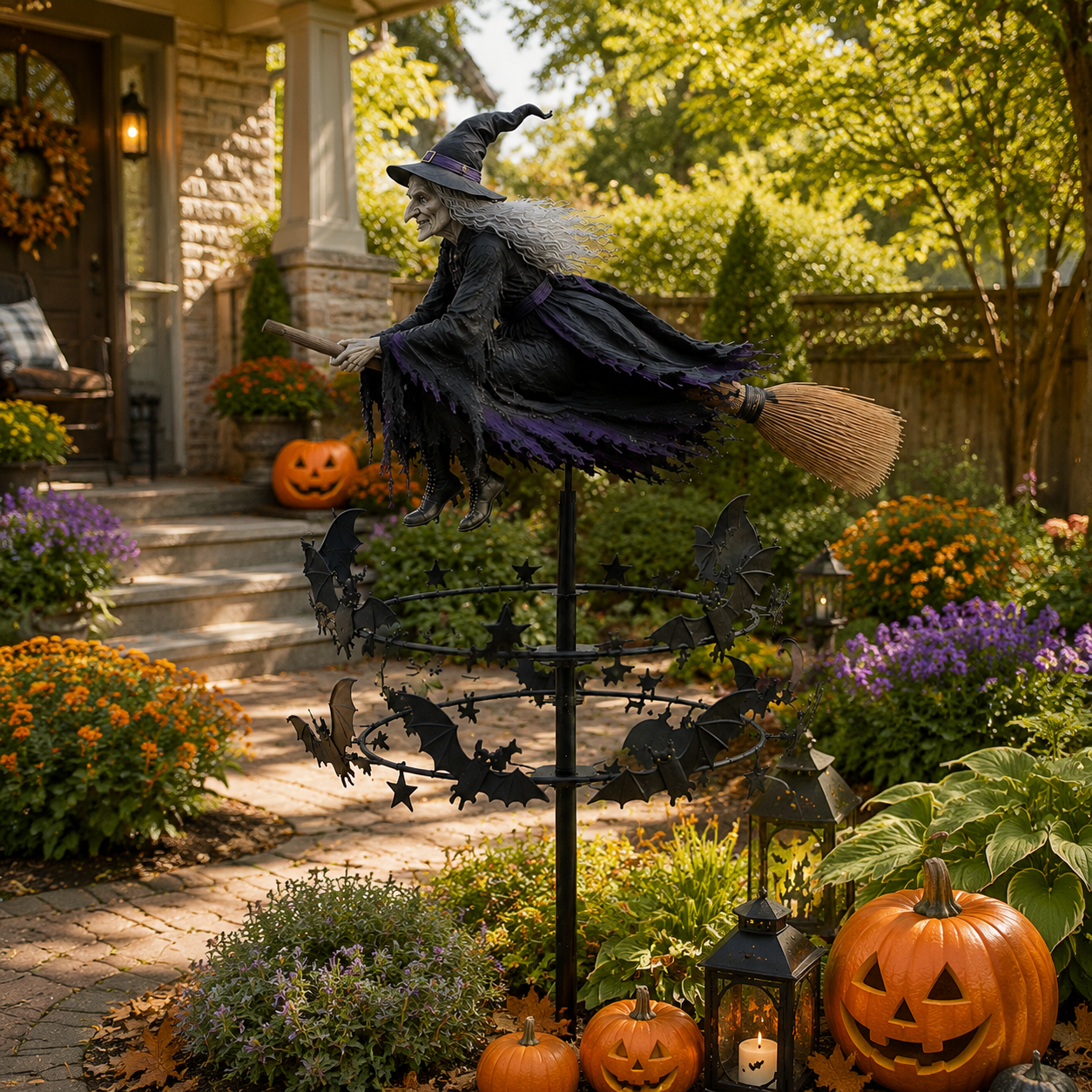 💝Buy 2 Get 2 Free✨-Halloween Early Bird Special🧙‍♀️ The Enchanted Witch Garden Wind Spinner