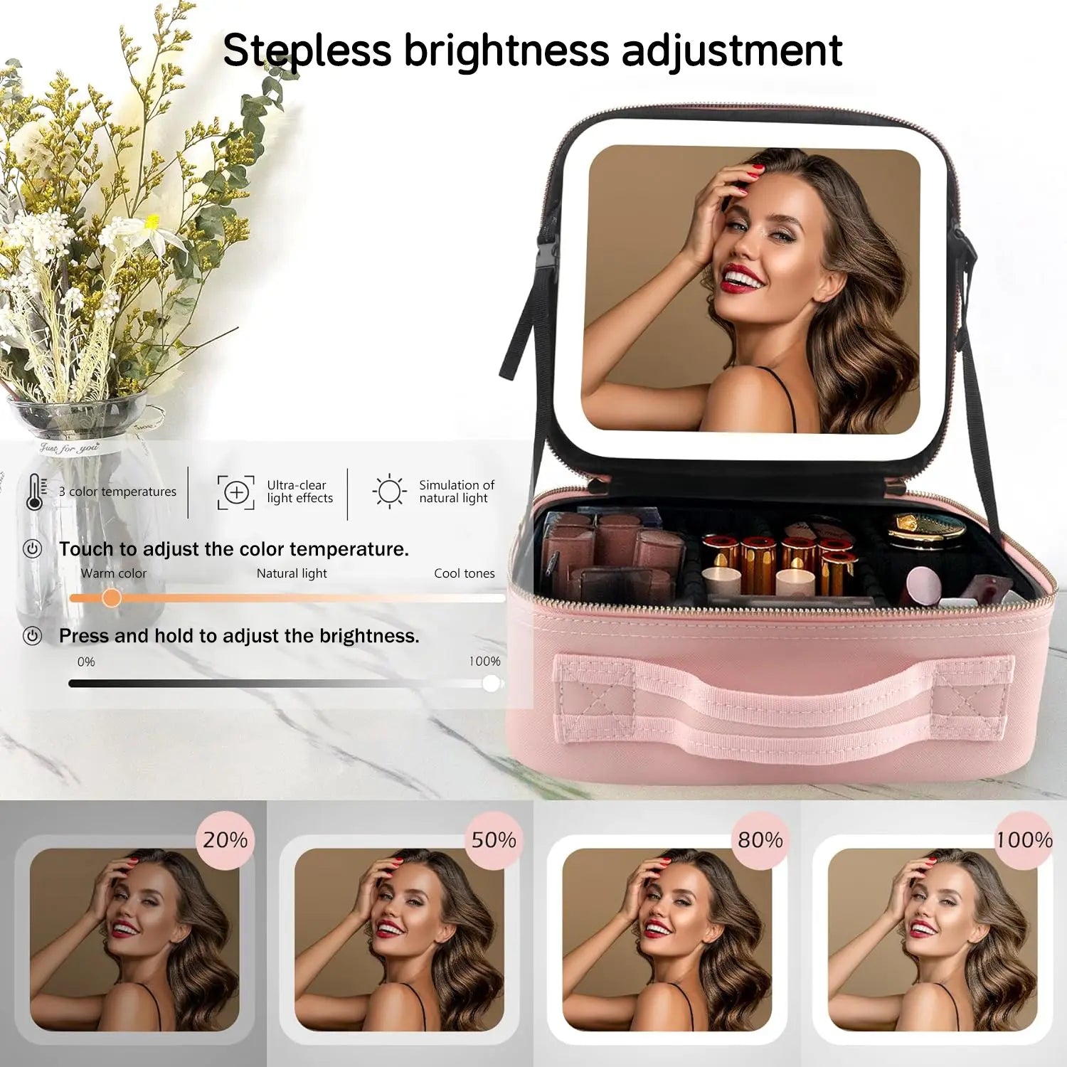 Mother's Day Present-----Portable Makeup Case Cosmetic Organizer