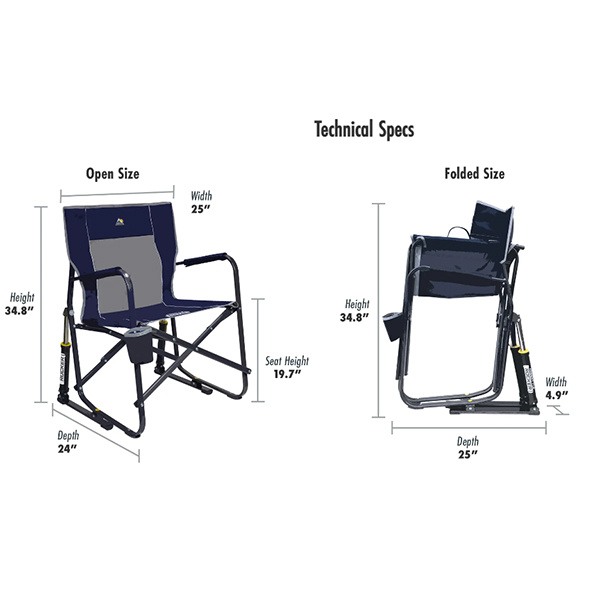 💝Mother's Day Special💝Buy 2 Get 2 Free💥💥GCI Outdoor Freestyle Pro Rocker Chair w/ Collapsible Side Table