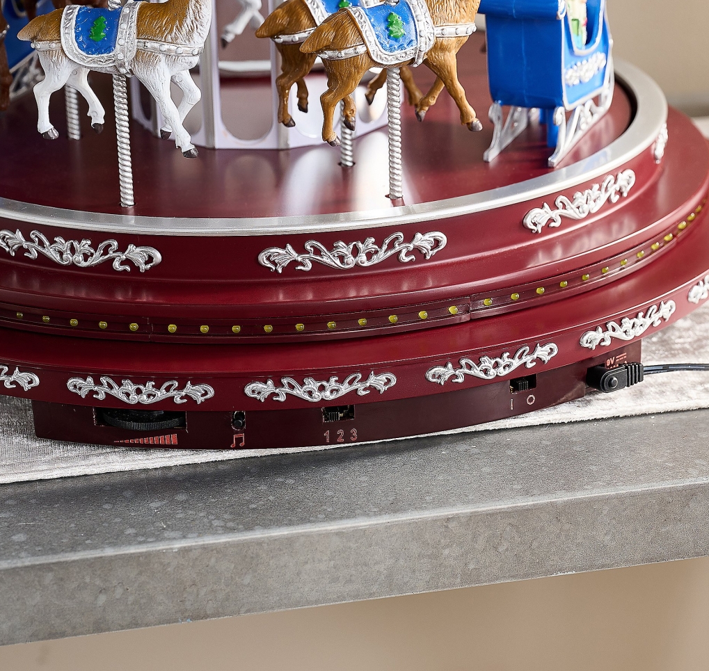 Christmas Clearance in July💝Buy 2 Get 2 Free💥Mr. Christmas 16" Grand Heirloom Musical Carousel