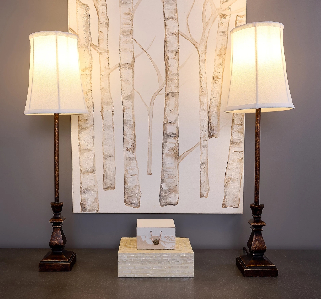 🎉New Year's Sale  up to 90%💝✨ Buy 2 Get 2 Free ✨Set of 2 28" Buffet Lamps with Shades by Valerie