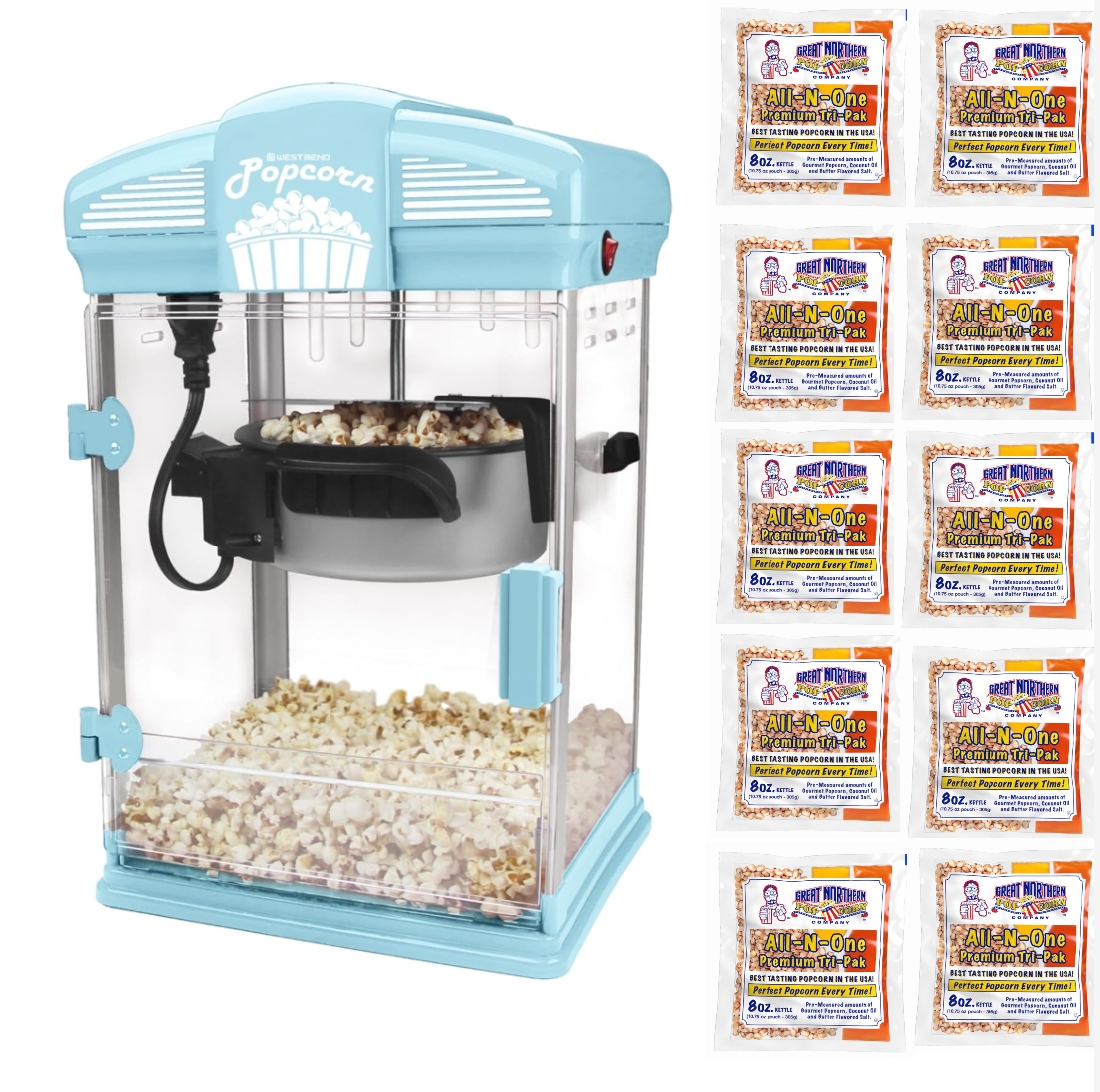 🎉𝗧𝗼𝗱𝗮𝘆'𝘀 𝗦𝗽𝗲𝗰𝗶𝗮𝗹𝘀💝✨Buy 2 get 30% off✨WestBend Theater Crazy 4-qt Popcorn Machine with Accessories