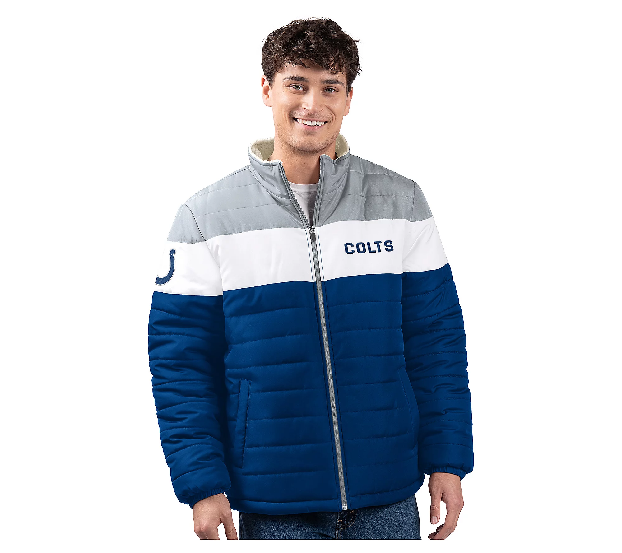 💝𝗪𝗶𝗻𝘁𝗲𝗿 𝗛𝗼𝘁 𝗦𝗮𝗹𝗲💝Buy more, save more✨NFL Men's Poly Filled Sherpa Lined Full Zip Jacket