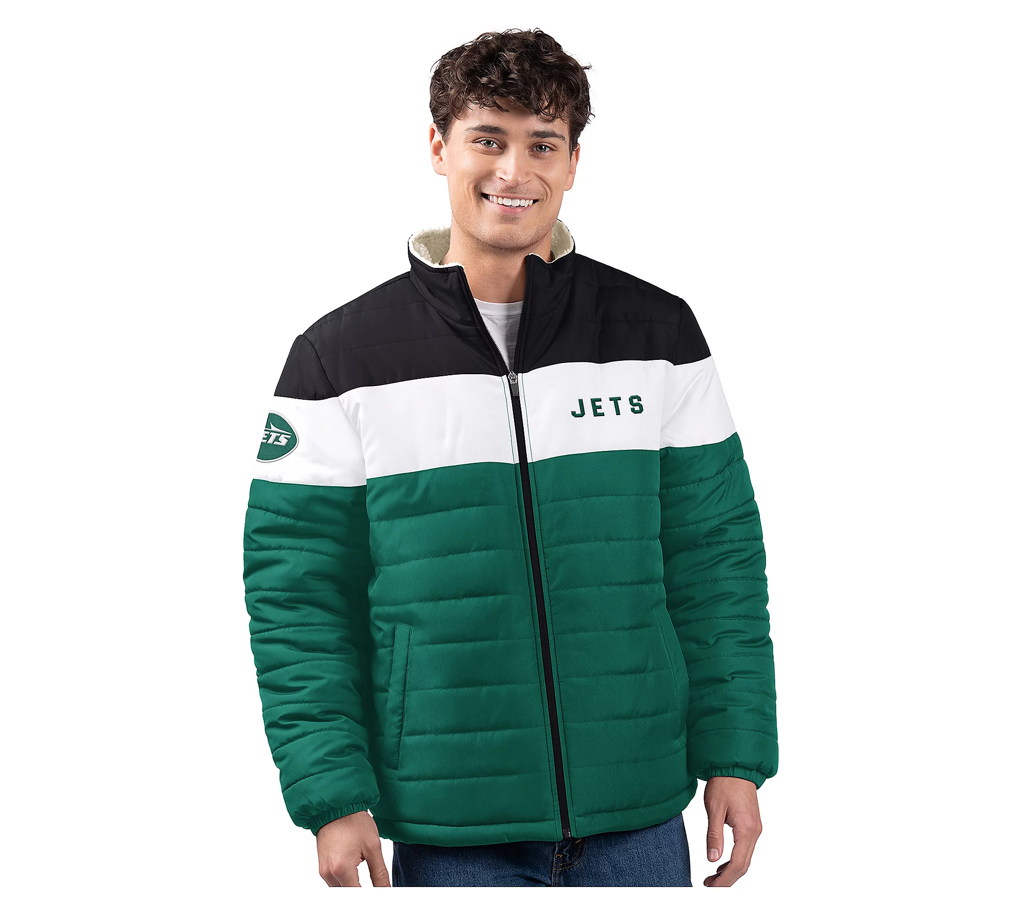 💝𝗪𝗶𝗻𝘁𝗲𝗿 𝗛𝗼𝘁 𝗦𝗮𝗹𝗲💝Buy more, save more✨NFL Men's Poly Filled Sherpa Lined Full Zip Jacket