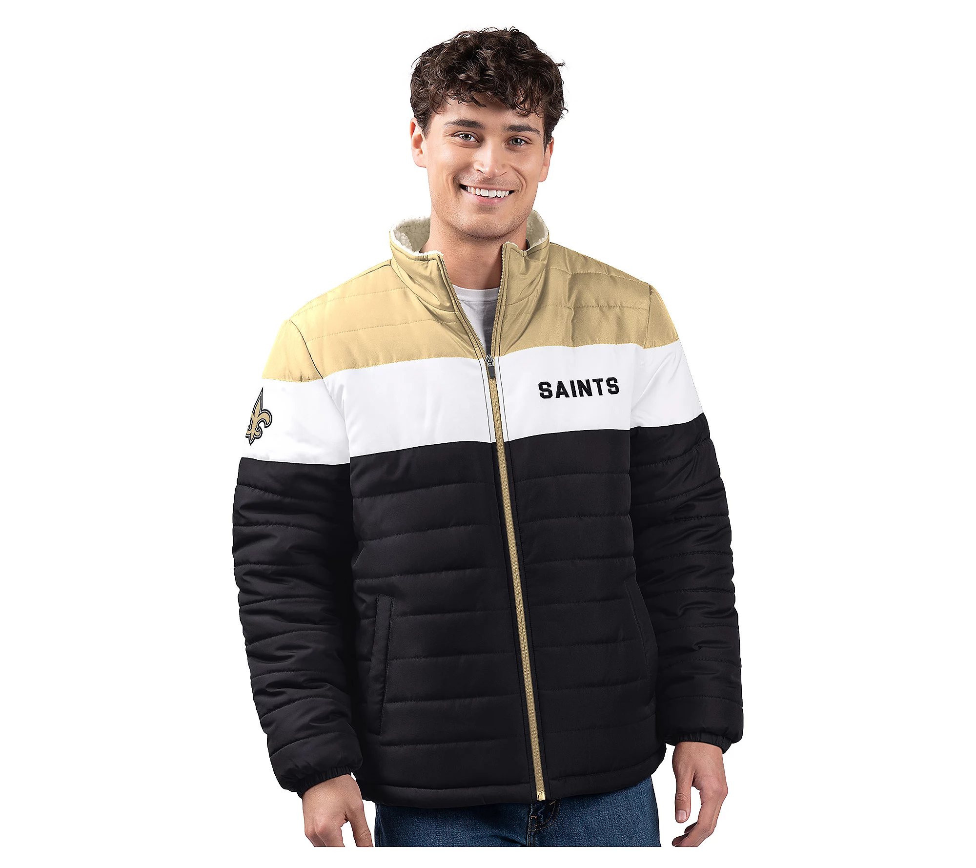 💝𝗪𝗶𝗻𝘁𝗲𝗿 𝗛𝗼𝘁 𝗦𝗮𝗹𝗲💝Buy more, save more✨NFL Men's Poly Filled Sherpa Lined Full Zip Jacket