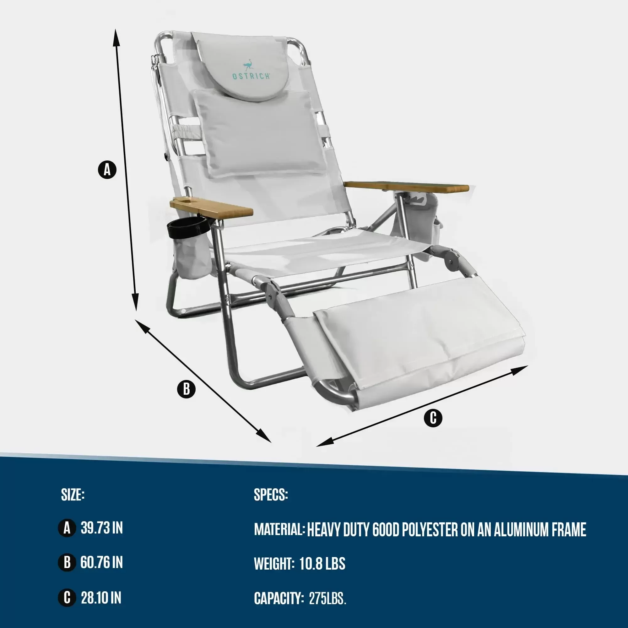 💝 Father's Day Clearance Sale: Buy 2, Get 2 Free💥Ostrich 3-in-1 Lounge Chair